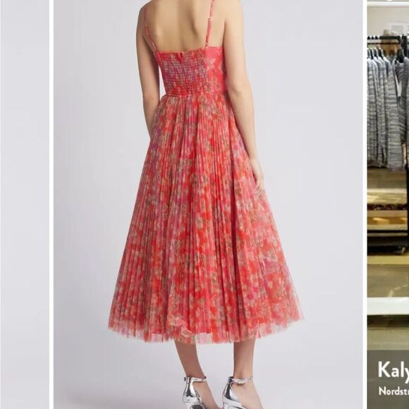 Hutch Anthropologie Quinn Pleated Midi Cocktail Dress - Picture 4 of 8